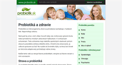 Desktop Screenshot of probiotik.sk