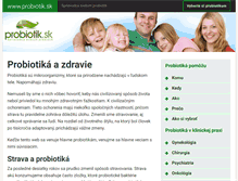 Tablet Screenshot of probiotik.sk
